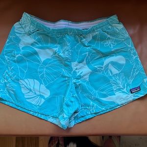 Patagonia classic baggie shorts. Size medium. Color turquoise blue.